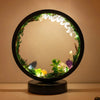 Veilleuse élégante - Cadre rond - Cristaux verts - Décoration chic