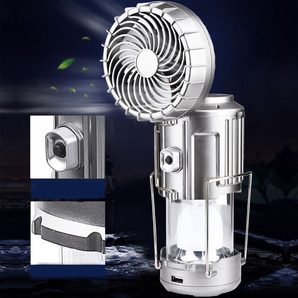 Lampe à ventilateur solaire – Lumière et fraîcheur en un !